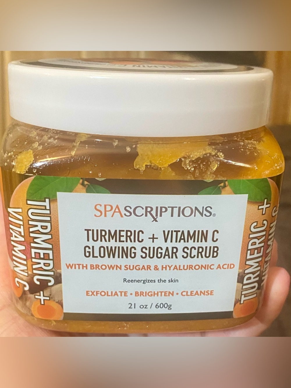Spascriptions Turmeric + Vitamin C Glowing Sugar Scrub